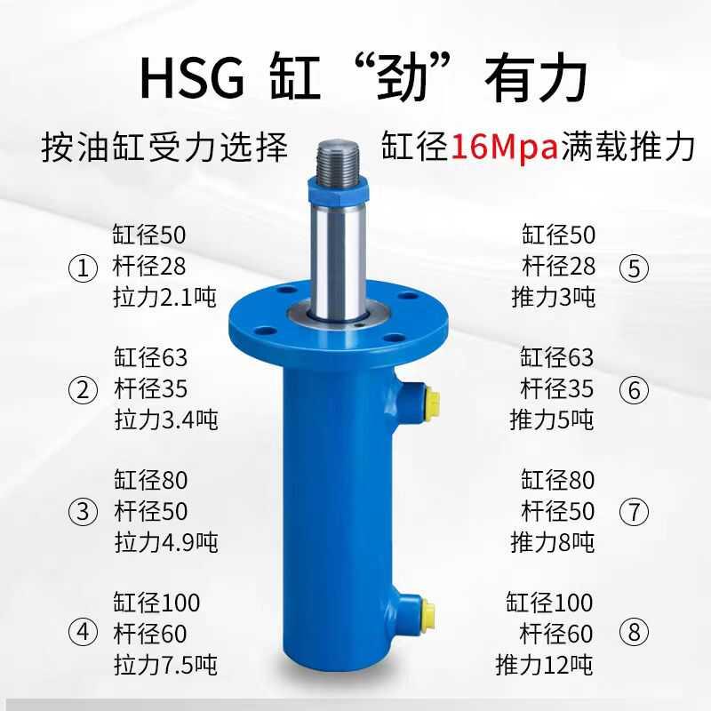 液压油缸5吨8吨上法兰油缸大全双向伸缩式定做加工打包压力升降机