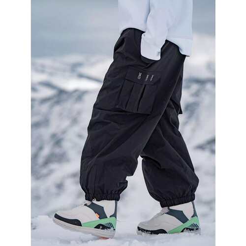 雪比特oversiz3L单板宽松滑雪裤男女情侣款防水保暖滑雪服女