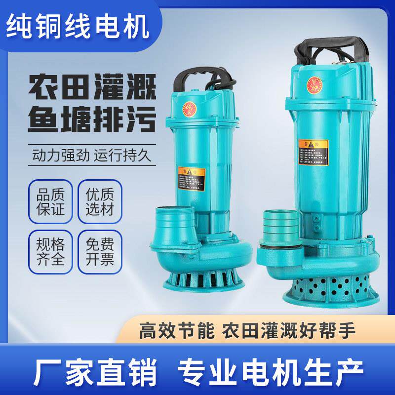 潜水泵220v高扬程大流量1农用2灌溉鱼塘3寸4千瓦抽水380伏三相电