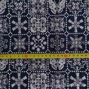 新布款 皆明风樋格刺绣料口愉美E2187子绣花川布