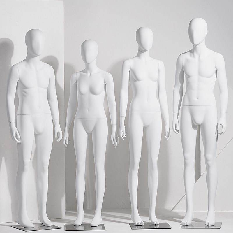 青少年模特道具男女全身组合服装店展示架假人情侣橱窗哑白模特架