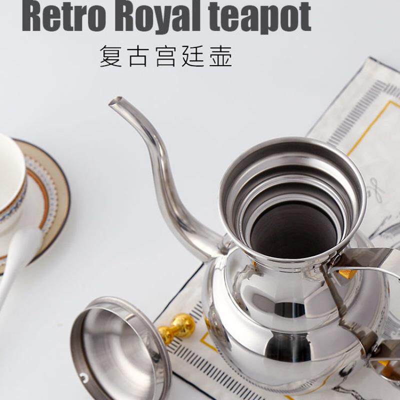 带不锈钢BMC泡茶壶店廷饭用长嘴宫复古水壶茶滤网大壶餐厅
