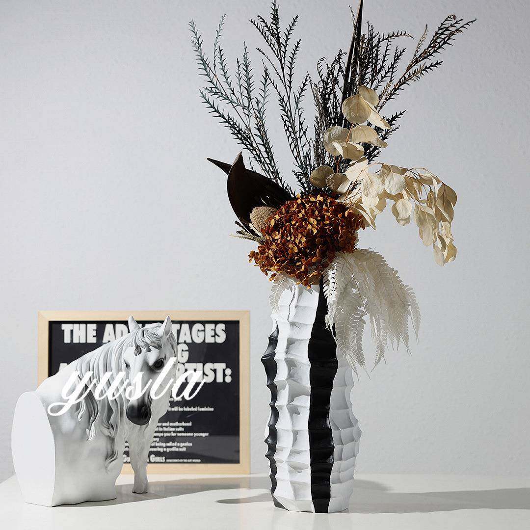 中古风简约客厅茶几餐厅样板间别墅插干花瓶花器家居软装饰品摆件