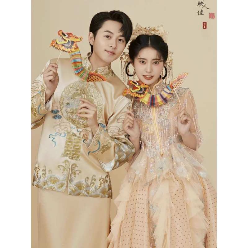 吾家婚品古风纸鸢中式金鱼立体风筝古装新娘国潮风手拿皮影舞龙