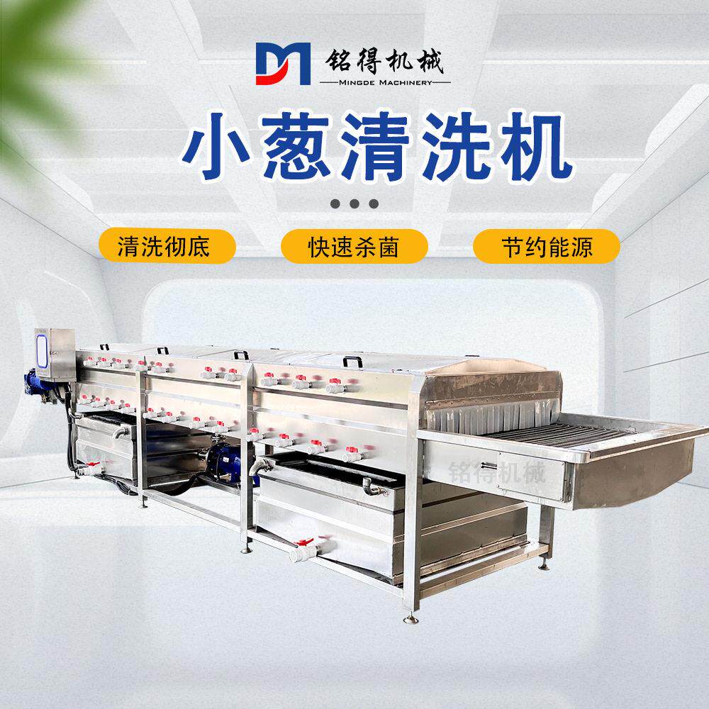 铭得全自动香菜加工气泡清洗机果蔬加工清洗设备山清洗机器