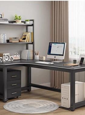 转式电脑桌竞桌台书桌170桌书架学习子一体家角用卧室简约办公桌