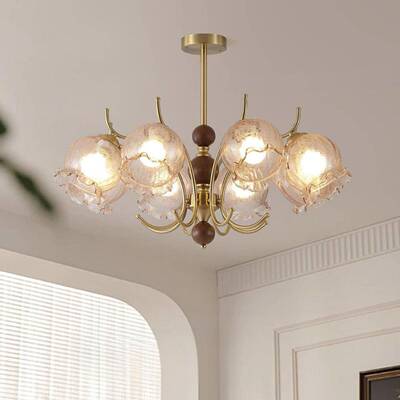 法式田园玻DQ-9319风客厅卧室主灯书房中古复古护眼灯餐厅意朵璃