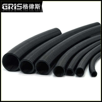 格律斯尼龙PA6波纹管穿线护套管AD10-AD54.5工业软管可开口浪管