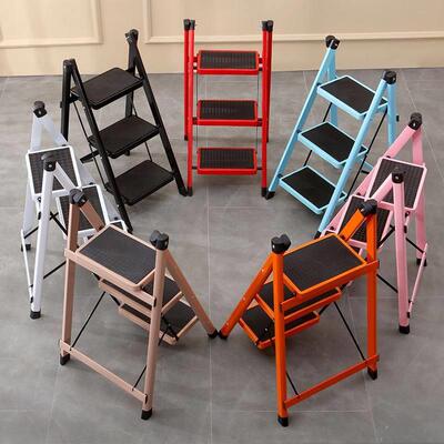Ladder step stool aluminum alloy step stool home two folding