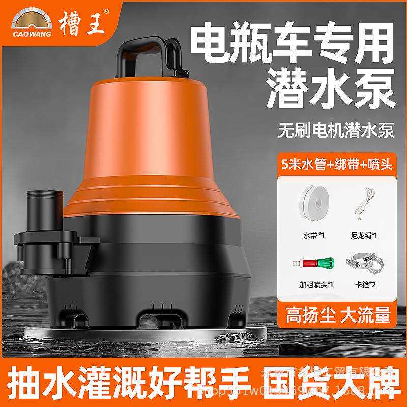 无刷直流潜水泵家用洗车农田灌溉深井抽水24V48V60V72V通用小型菜