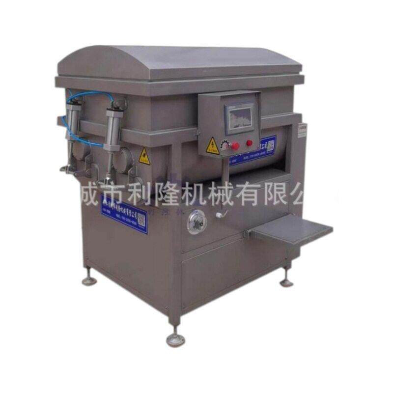 双绞笼真空变频拌馅机 纯肉肠红肠负压搅拌机 肉丸鱼泥混合拌料机