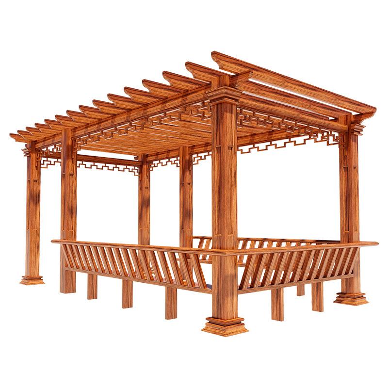 铝合金仿木纹葡萄架院子别墅自建房单边双边爬藤花架户外庭院廊架