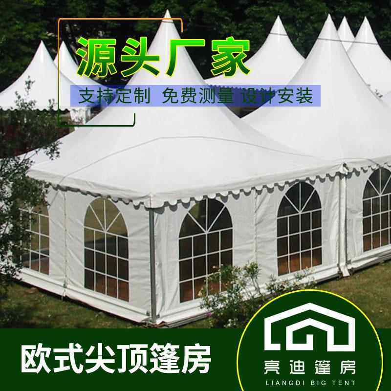 出欧式尖顶角帐尖顶篷房篷四婚5x5尖顶防风篷房 户外礼庆典活动演