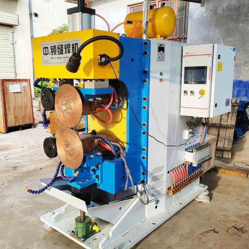 山东炬源交流变频银瓦缝焊机FTB-200金属油箱焊接设备变频滚焊机
