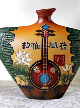 酒柜装饰品摆件中国风博古架隔断餐柜茶几摆设手工陶瓷花瓶艺术品