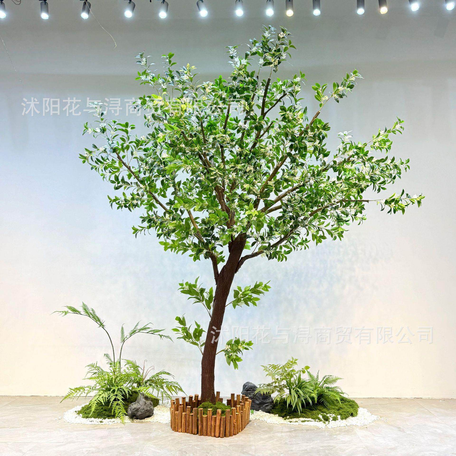 仿真桂花树四季桂金桂庭院商场酒店摆件中秋造景假花逼真拍摄道具
