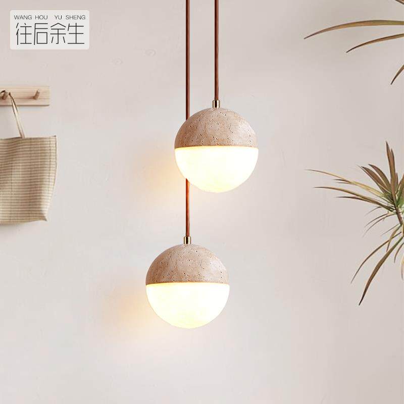 中古床头挂灯儿童房可爱可升降吊灯设计师吧台侘寂卧室灯具