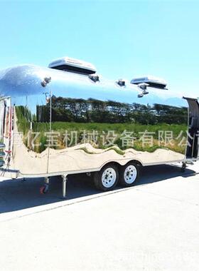 上海亿宝出口欧美移动房车清风款车餐饮车美食车餐车不锈钢镜面车