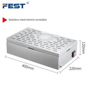 Fest雪花制冰机配件不锈钢电动转盘桶