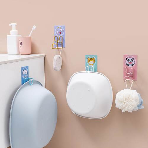 Wholesale Cartoon Cute Suction Cup Face Basin Hook, No-Drill