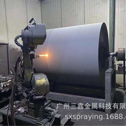 压制硅酸钙板大型压辊喷涂碳化钨超音速喷涂压辊三鑫碳化钨喷涂