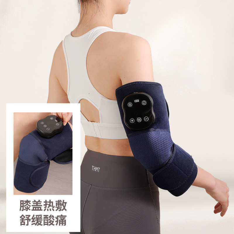 带气囊气压发热按摩护膝关节老人家用膝盖按摩器膝部按摩仪可贴牌