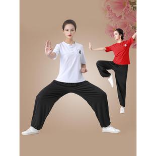 练功极服太服女新款 短袖 服飘逸太极练功装 薄款 男中拳国风 夏季 正品