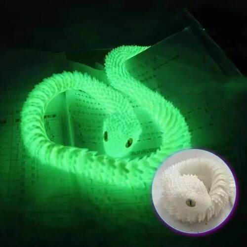 3D Printed Snake Movable Joint Fidget Toy Figurine Simulatio