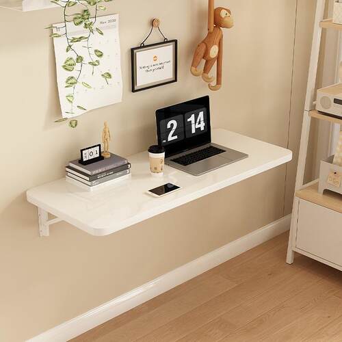 墙上折叠桌墙壁墙面可折叠板挂墙书桌壁挂式靠墙悬空桌台面置jω