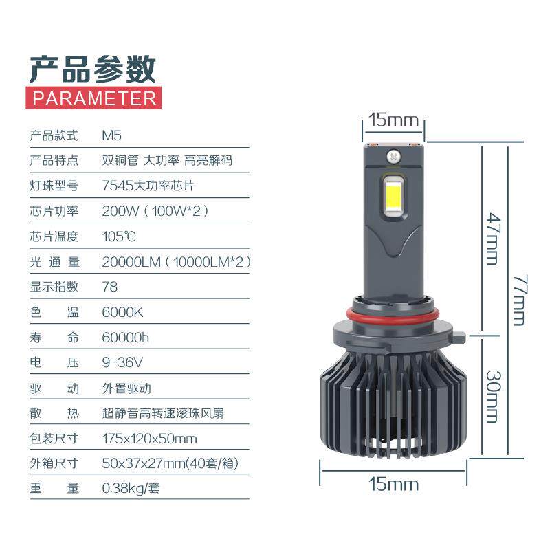 24vled大灯货车220w卡车专用H1 H3 H7 H4 新款超亮大功率110w 75w