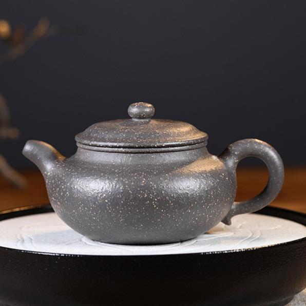 原矿天青粗砂茶壶紫砂壶仿古壶可订购半手工全手工茶具茶杯主人杯