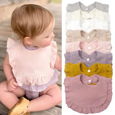 Gauze Bib for Boys Girls Pure Cotton Candy Colored Comfor