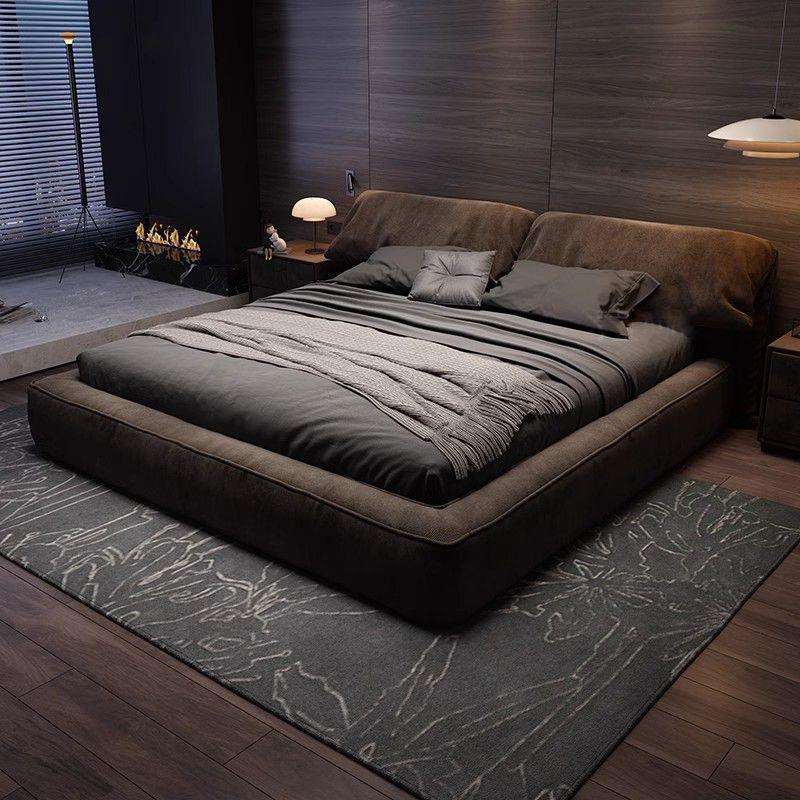 佛山意式极简耳朵软床科技布艺床主卧简约现代双人床极简轻奢婚床