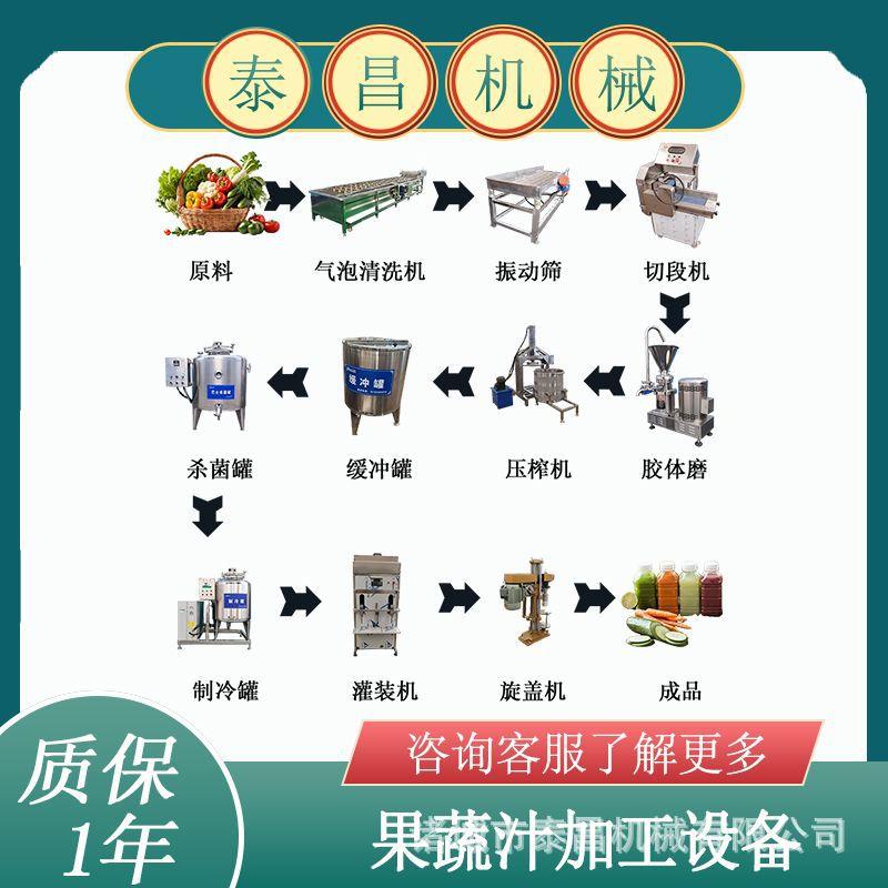 果蔬汁加工生产线刺梨汁加工设备西芹汁菠菜汁加工机械橙汁生产线