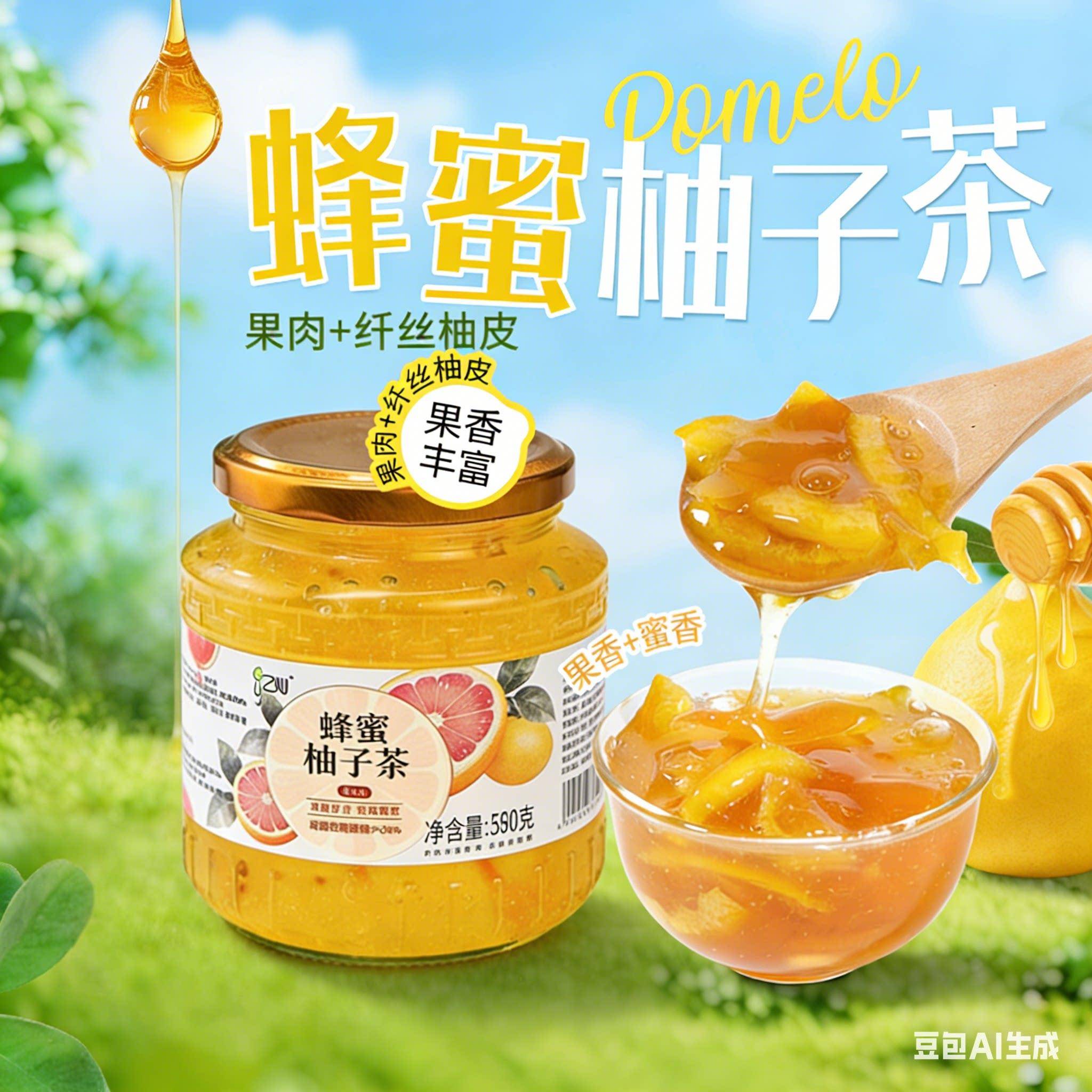 杯口留香蜂蜜柚子茶金桔柠檬百香果喝果味冲泡饮料水果茶酱冲泡果