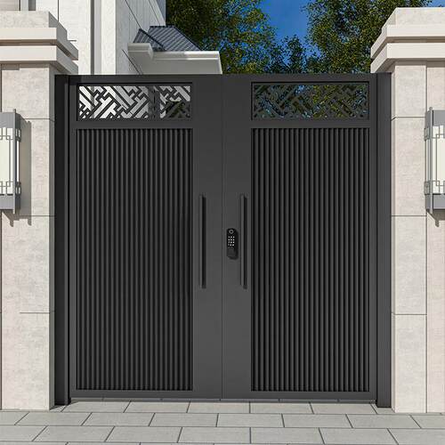 铝合金别墅双开大门不锈钢庭院门铁艺户外乡村花园门农村院子大门