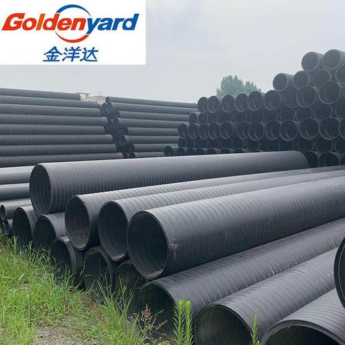 HDPE双平壁钢塑复合缠绕管市政埋地雨水塑钢排水排污管钢塑复合管