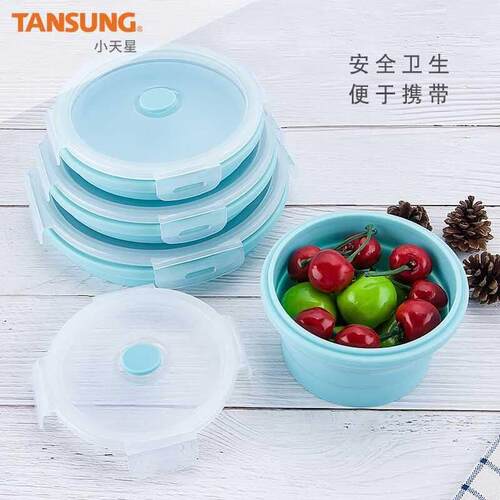 Folding Camping Bowl Set Portable Silicone Kitchen Container