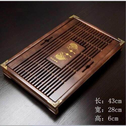 Wood Tea Tray Chinese Kung fu Wood Tea Board with Drainage