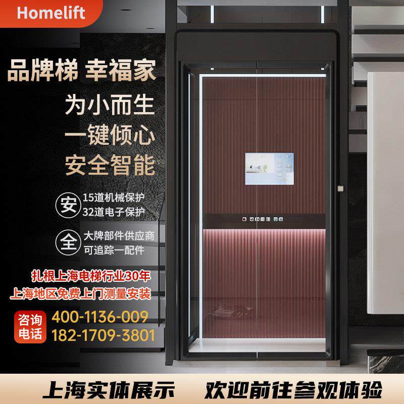 上海家用安装维修曳引机电梯进口别墅无底坑覆式楼室内外观光电梯