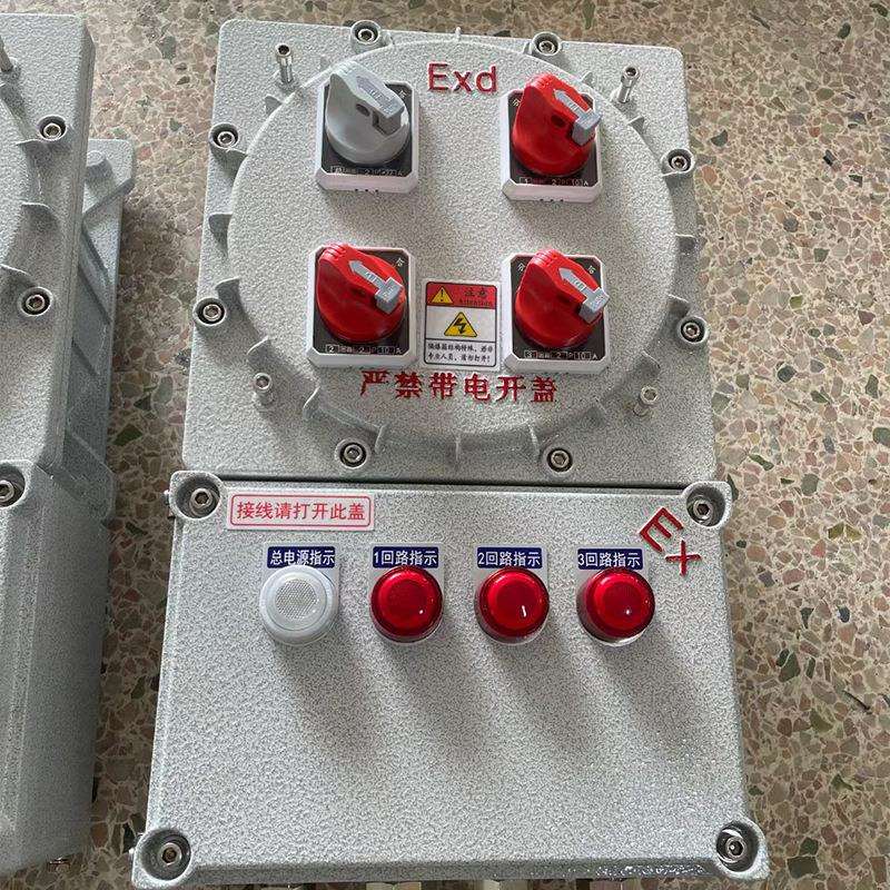 防爆照明动力配电箱 铝合金电源检修箱 电源插销接线箱带防雨罩