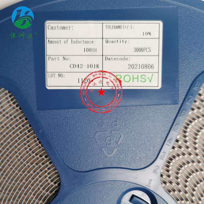 贴片功率电感CD42-101K CD42-100UH 绕线工字型非屏蔽功率电感