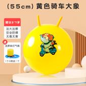新款 宝宝训瑜伽羊角童球儿感统练幼儿园健身跳球加厚充气弹跳玩具