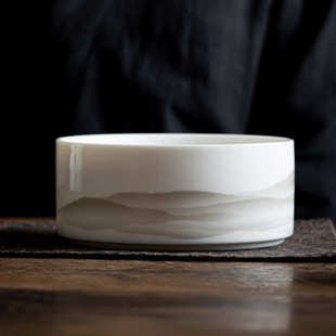 羊脂玉白瓷茶洗大容量高档茶渣缸家用陶瓷功夫茶具茶道配件水盂