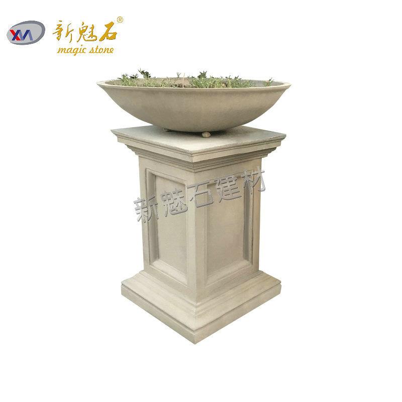 耐用GRC水泥花盆 售楼处户外种植槽 小区大门欧式雕塑摆件落地