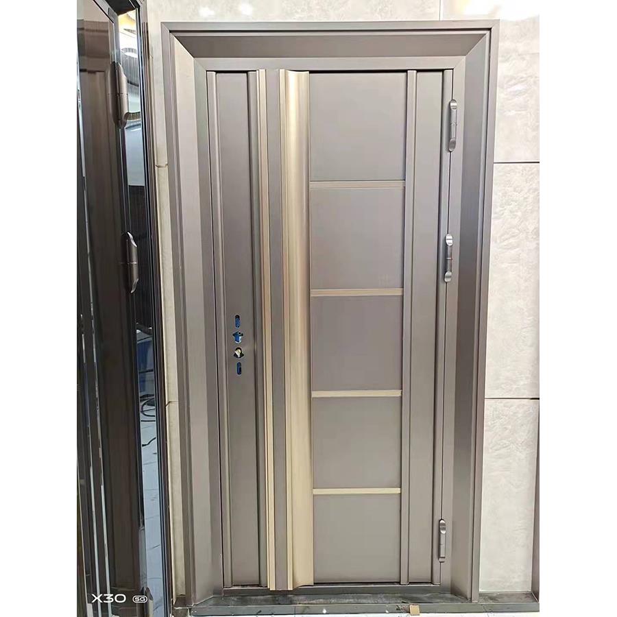 2023新款高端304不锈钢门防盗门韩式入户门智能安全防蚊通风大门