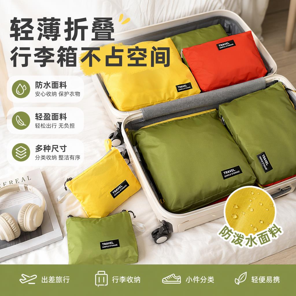 开学旅行收纳袋行李箱内裤袜分装整理包出差大容量拉链分类收纳袋