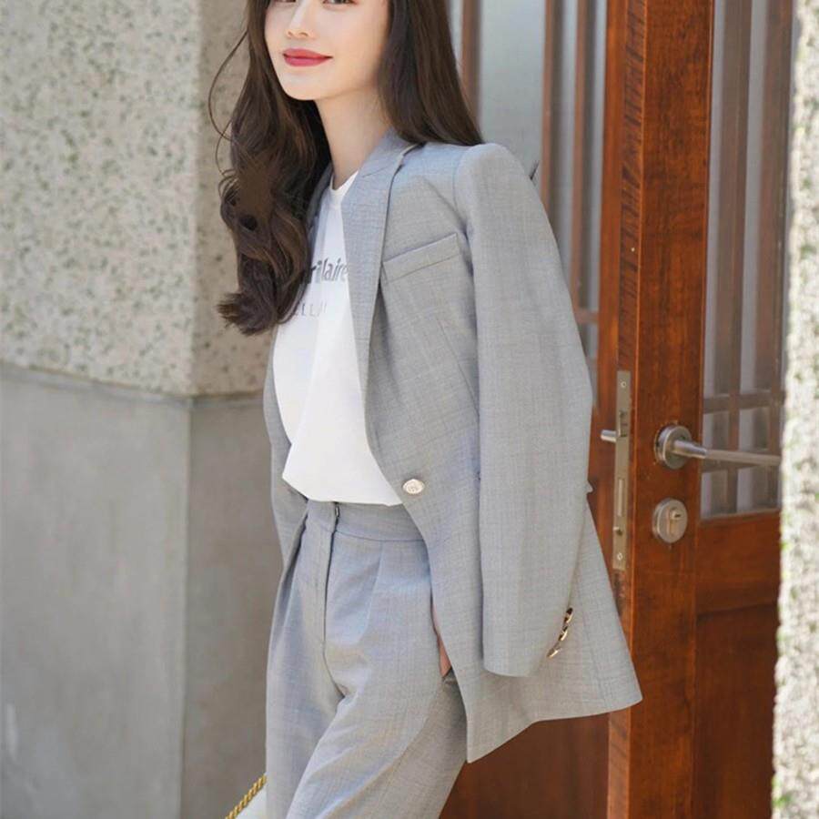 LILY MOST高级感西装裤套装春新款女时尚休闲气质职业装西服外套
