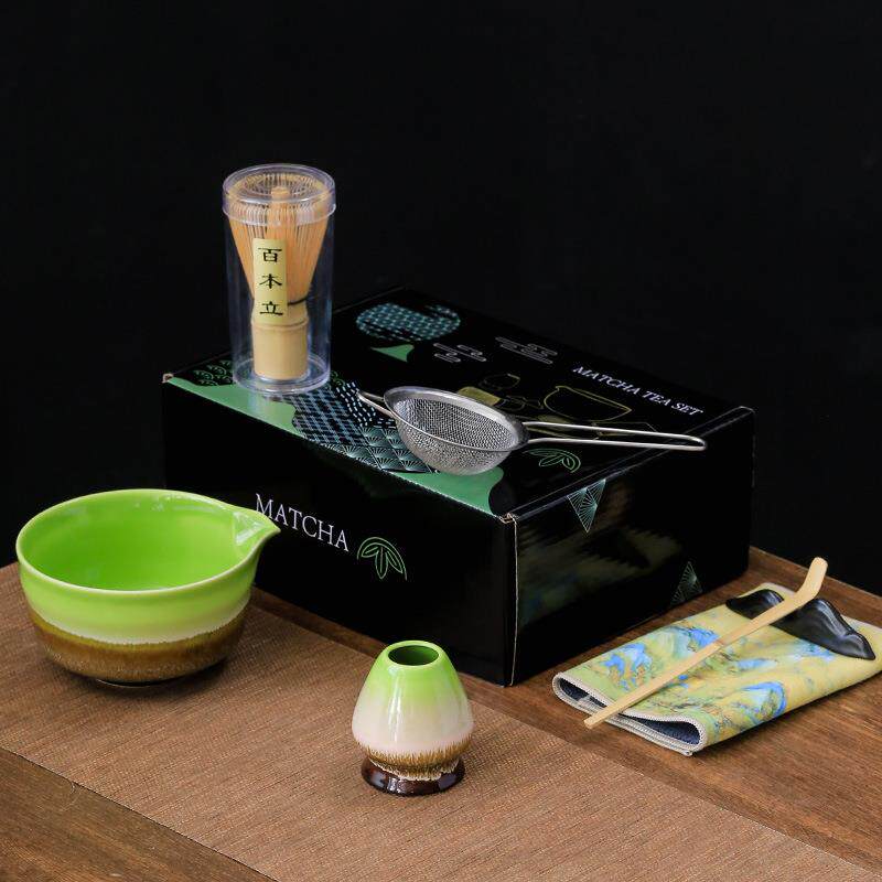 跨境抹茶茶具套装日式茶筅抹茶碗茶筅立百本立礼盒百本立工具筅