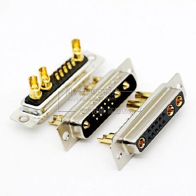 13W3公母头 混装重载大电流 车针大电源10+3针/芯DB型D-SUB连接器